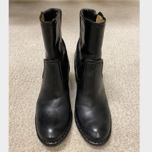 Frye Lucinda Leather Short Boots - Black Size 6.5